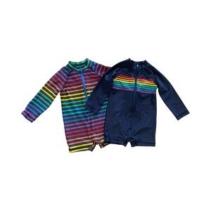 Primary Long Sleeve Rashguard Swimsuit Bundle 12/18M